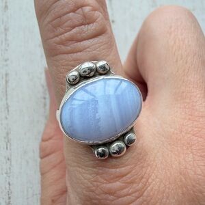 Blue Lace Agate Ring
